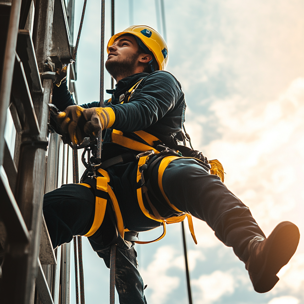 Install, use and perform basic rescues from fall arrest systems and implement the fall protection plan